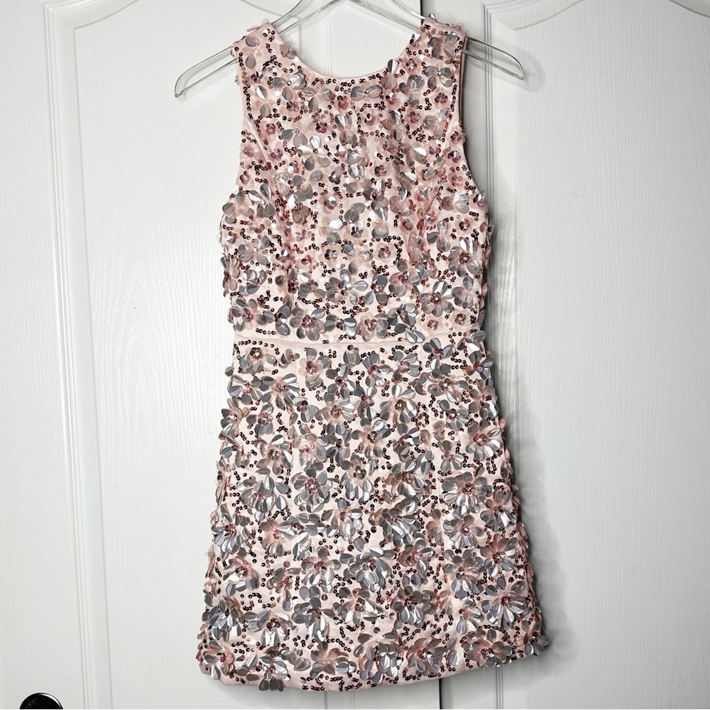 NWOT Alice + Olivia Lindsey Embellished Mini Gown Size 2 Blush Rose MSRP $995 - Picture 5 of 16